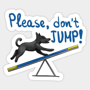 Funny dog agility Sticker